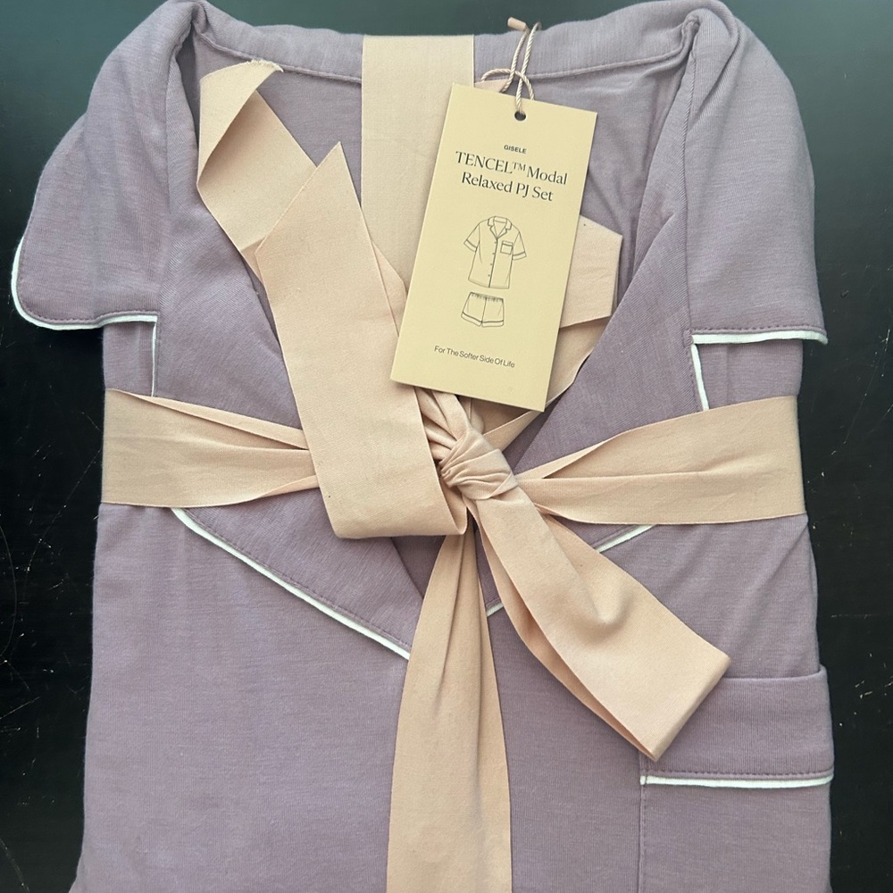 NWT giftable Eberjey Gisele Tencel Relaxed PJ Set Lavender